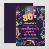 90's Neon Disco Vibes Retro Stijl Kaart (Voorkant / Achterkant)