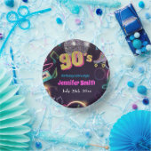 90's Neon Disco Vibes Retro Style Papieren Kommen (Feest)
