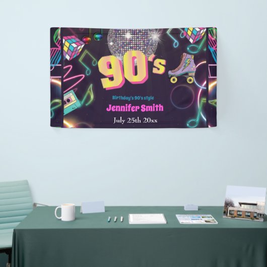 90's Neon Disco Vibes Retro Style Spandoek (Beurs)