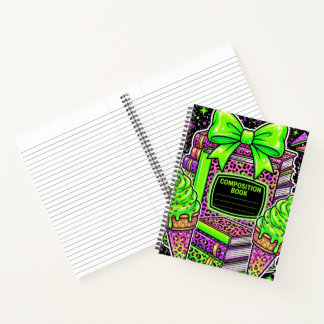 90s Neon Roze Luipaardprint Compositieboek Notitieboek