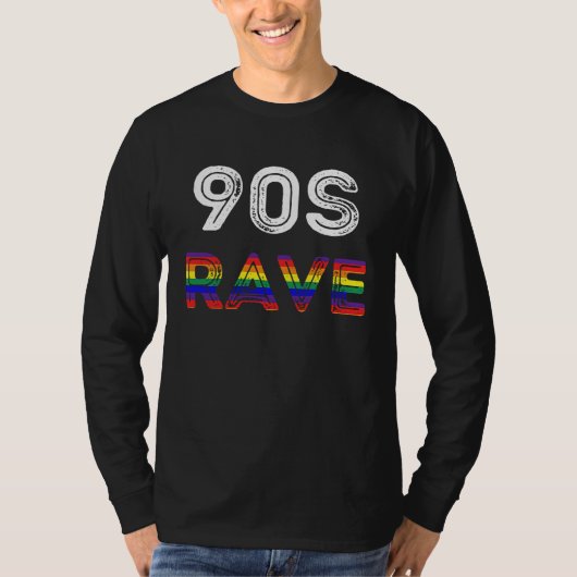 90's Nineties Rave Retro Techno Music Dance Party  T-shirt (Voorkant)
