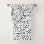 90's Noir & Blanc Retro Shapes Motif (En situation)