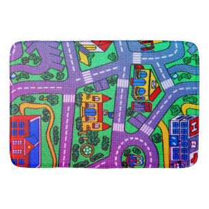 90s nostalgie, nostalgische track tapijt Car Road Badmat