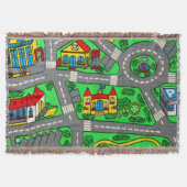 90s nostalgie, Track tapijt Auto Road nostalgisch Deken (Voorkant)