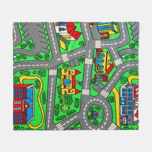 90s nostalgie, Track tapijt Auto Road nostalgisch Fleece Deken (Voorkant (Horizontaal))