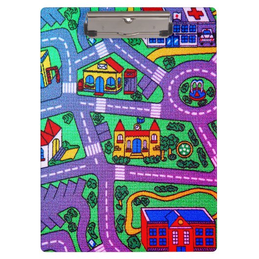 90s nostalgie, Track tapijt Car Road 90s nostalgis Klembord (Voorkant)