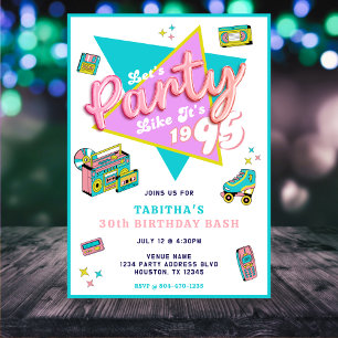90's Party Like It's 1995 Retro 30e verjaardagsfee Kaart
