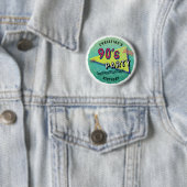 90's PARTY Theme Pattern Button (In situ)