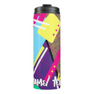 90s Patroon, Nineties Retro Geometrisch Thermosbeker