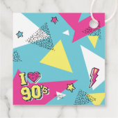 90's Pop felle kleur Verjaardag dank u Bedankjes Labels (Achterkant)