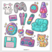 90s Prop Pack Stickers – Glitter (Feuille)