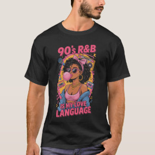 90s RB Muziek Hip Hop RB Is Mijn Liefdestaal vrien T-shirt