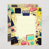 90's Retro Briefhoofd (Voorkant / Achterkant)