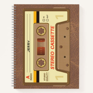 90s Retro Cassettesingle met Naam Notitieboek