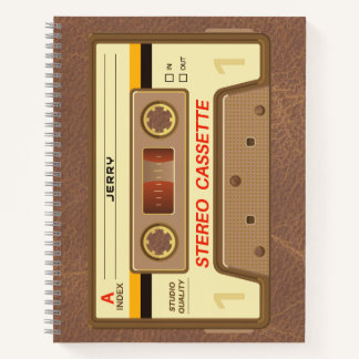 90s Retro Cassettesingle met Naam Notitieboek