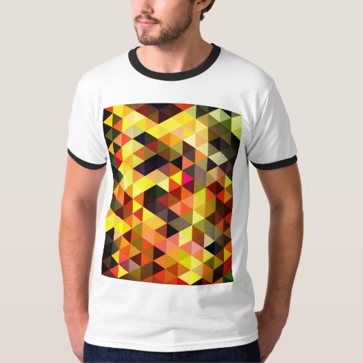 90's Retro Colorful Pattern T-shirt (Voorkant)