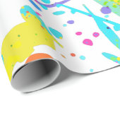 90s Retro Neon Pattern Design Gift Wrapping Paper Cadeaupapier (Rol Hoek)