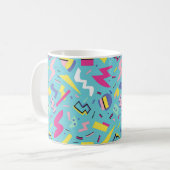90s Retro Pop Art Pattern Koffiemok (Voorkant links)