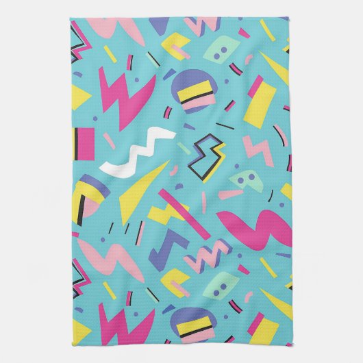90s Retro Pop Art Pattern Theedoek (Verticaal)