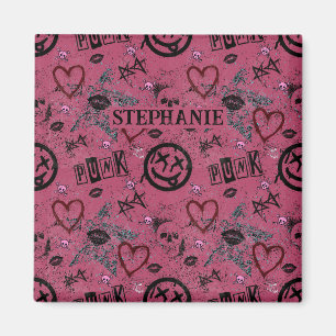 90s Retro Roze Girly Punk Magneet