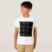 90s Retro Tech and Web Icon Pattern T-shirt (Voorkant volledig)
