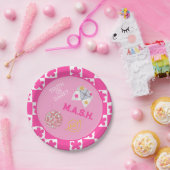 90's Retro Throwback Preppy Papieren Bordje (Feest)