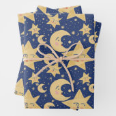 90s retro Wrapping Paper Flat Sheet Set van 3 (In situ)