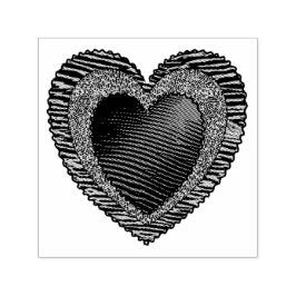 90s Rockabilly Punk Heart Tattoo Style Pattern Zelfinktende Stempel