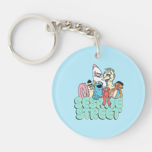 90's Sesamstraat  Surf Sleutelhanger (Voorkant)