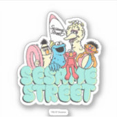 90's Sesamstraat  Surf Sticker (Voorkant)