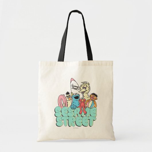 90's Sesamstraat Surf Tote Bag (Voorkant)
