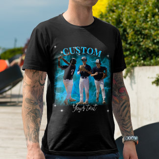 90's Sport Bootleg Rap aangepaste foto T-shirt