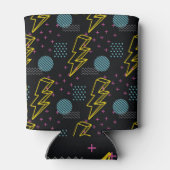 90's stijl: kleurrijk abstract patroon blikjeskoeler (Achterkant)