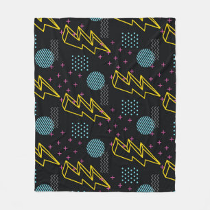 90's stijl: kleurrijk abstract patroon fleece deken