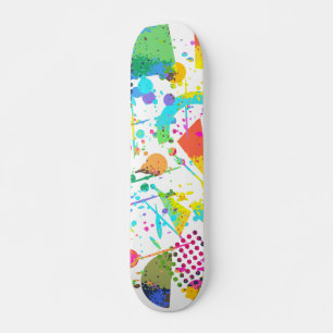 90s Stijl kleurrijke geometrische retroflectorstij Skateboard