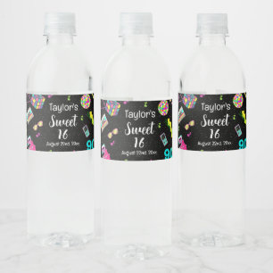 90's, terug naar de 90's, Sweet 16, Waterfles Etiket