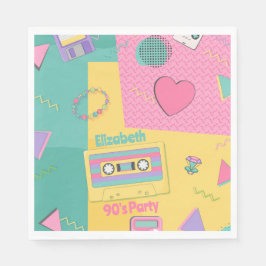 90's Thema Verjaardagsfeestservetten Servet