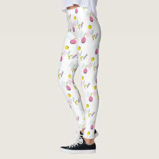 90s Theme Colorful Retro Memphis Pattern Leggings