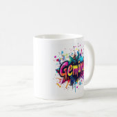 90s Throwback Gemini: Splatter Paint Mok (Voorkant rechts)
