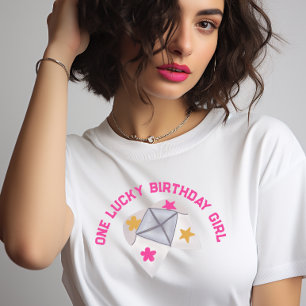 90s Throwback Lucky Girl Verjaardag T-shirt