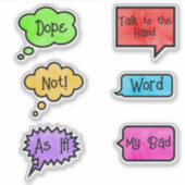 90s Throwback Phrase Sticker (Voorkant)