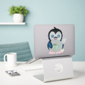 90s Throwback - Pixel Baby's Plushie (Bubbels de Sticker (Laptop op bureau)