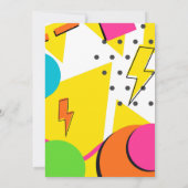 90s Verjaardagsfeest, Helder en Kleurrijk Kaart (Achterkant)