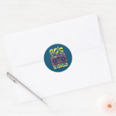 90's vibe  Boombox Ronde Sticker (Envelop)