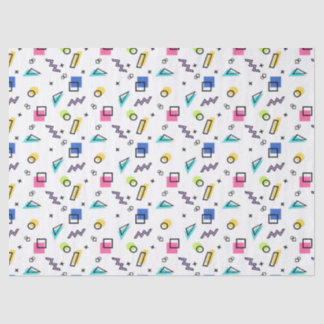 90s Vibe Eenvoudige Vormen & Contouren Weefseldocu Tissuepapier