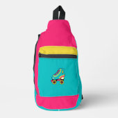 90s vibes, Retro Roller Schaatsen icoon Sling Bag (Voorkant)