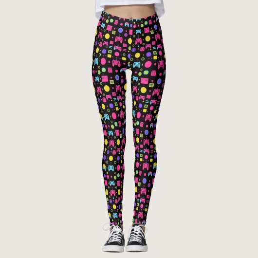90s Video Game Controller Leggings (Voorkant)