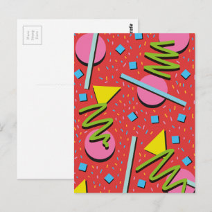90s vormenpatroon briefkaart