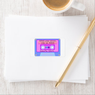 90's Y2k Leuke Pastel Cassette retouradres Etiket