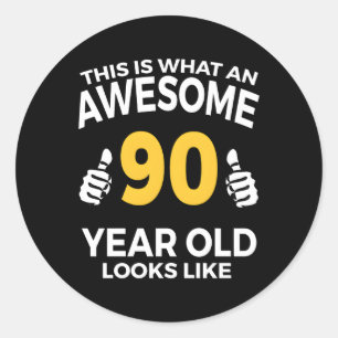 90ste 90 ronde sticker